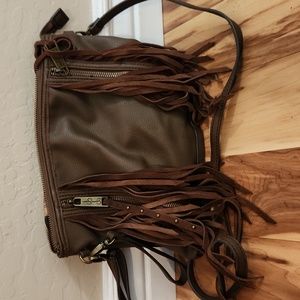 Jessica Simpson Brown Fringe Purse